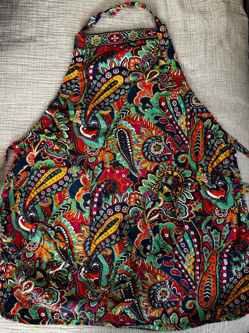 Vera Bradley "Venetian Paisley" Cotton Full Bib Kitchen Apron - OS